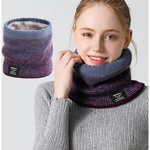 2020 Winter Warm Neck Scarf For Women Men Print Ring Scarves Outdoor Circle Cycling Scarves Ladies Winter Snood Scarf Plus Plush