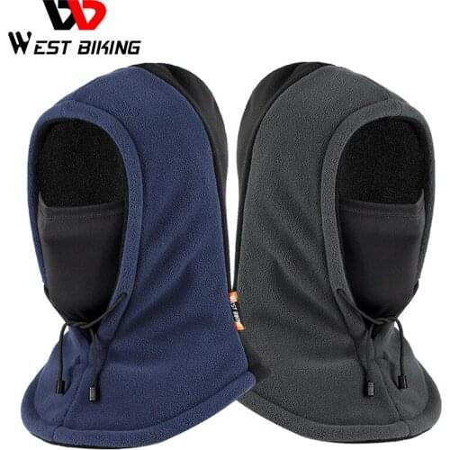 WEST BIKING Winter Bicycle Cap Outdoor Men Women Drawstring Balaclava Soft Headwear Ski Biking Running Motocycle Cap Bike Hat