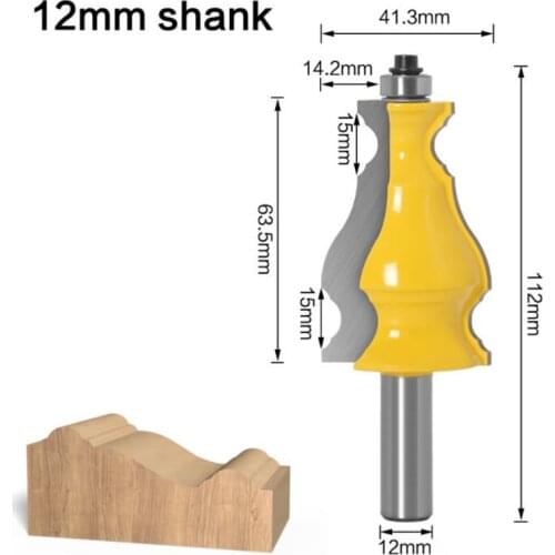 12mm Shank Large Elegant Picture Frame Molding Router Bit Woodworking Milling Cutter