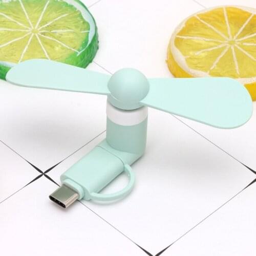 2in1 Type C Micro USB Mini Fan Cooler for samsung HTC Cell Phone