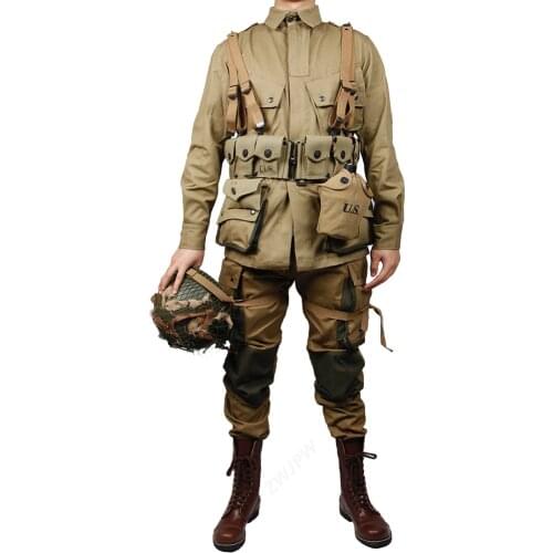 WW2 U.S. ARMY M41 Field Jacket and pants F/W M1928 M1 garland 10 version D-DAY High Quality