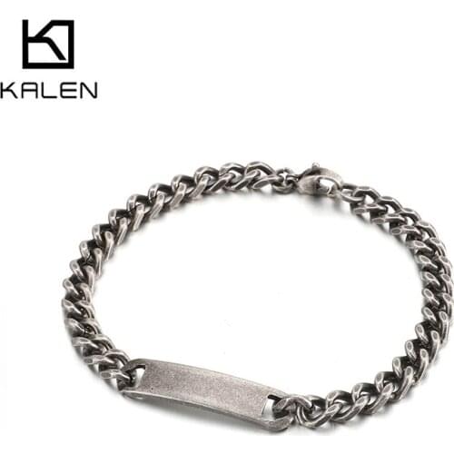 5.5mm Small ID Bracelet Men Stainless Steel Vintage Mini Cuban Chain Bracelets