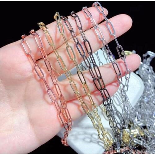 WT-ST015 Multicolor Optional Exquisite Chain 5*12mm Brass Chain Hot Selling Jewelry Sets Stylish Jewelry Making