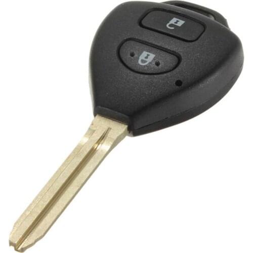 80% Hot Sell For Toyota Rav4 Corolla Yaris 2 Buttons Remote Key Fob Shell Case + Uncut Blade