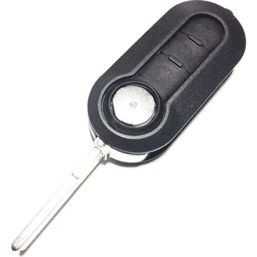 Black 3 Buttons Folding Remote Key Shell Cover Housing for FIAT Key Blank 500 Panda Punto Bravo Car Alarm Keyless Entry Fob