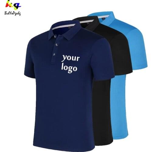 Customize / print DIY brand text men and women quick-drying Polo shirt personalized logo logo short sleeve Polo collar shirt