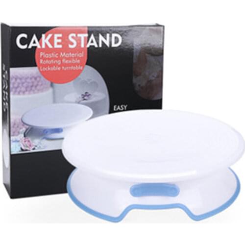 Cake Turntable Baking Tools Turntable Plastic With Anti-skid Edge Band Lock, Cake Turntable Decoration Household Baking Tools