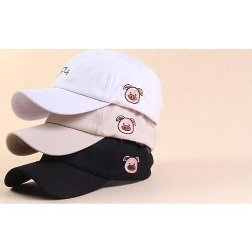 Hip-hop Cap 2020 The New Style Cartoon Embroidery PIG Baseball Cap Adjustable Snapback Hats For Adults