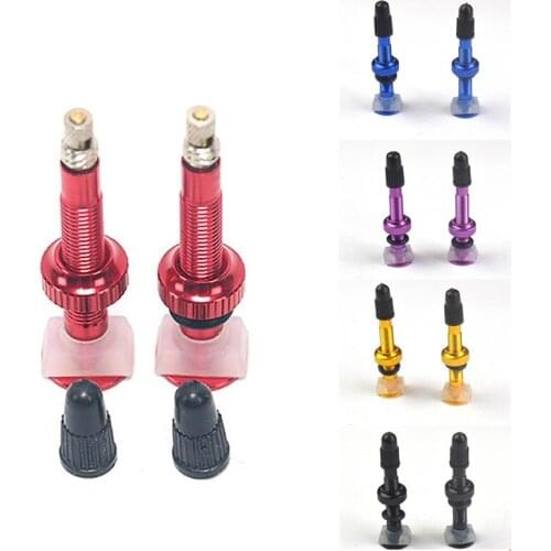5 Colors 2 pcs 40MM Aluminum Alloy Bicycle Valve for Bike Tubeless Tire Presta Valve MTB Road Bike Tyre