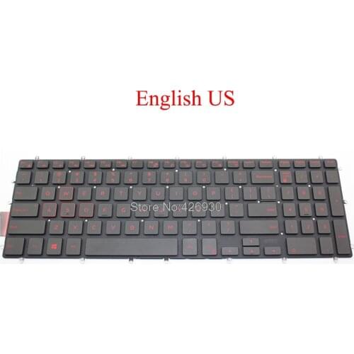 Backlit US Keyboard For DELL For Inspiron 5565 5567 7566 7567 7577 5765 5767 7773 7778 7779 5570 5575 5770 5775 7570 3590 Red
