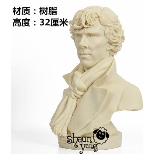 COOL! Detective Sherlock Volkswagen Holmes Resin 32CM bust statue Decoration character statue birthday holiday gifts