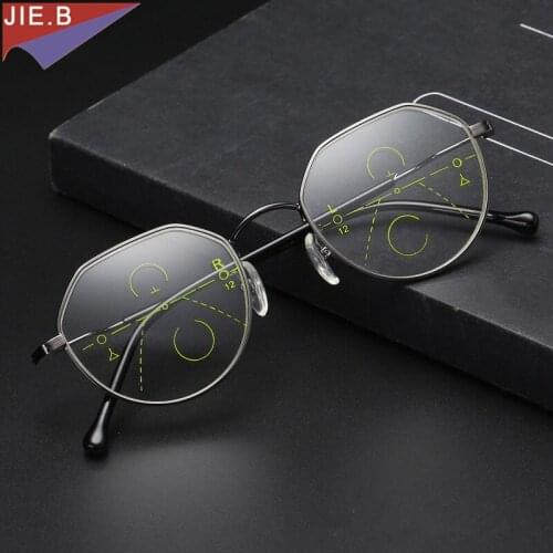 2018 Fashion Progressive Multifocal Reading Glasses Men Women Presbyopic Eyeglasses Diopter Eyewear +1.0+1.5+2.0+2.5+3.0