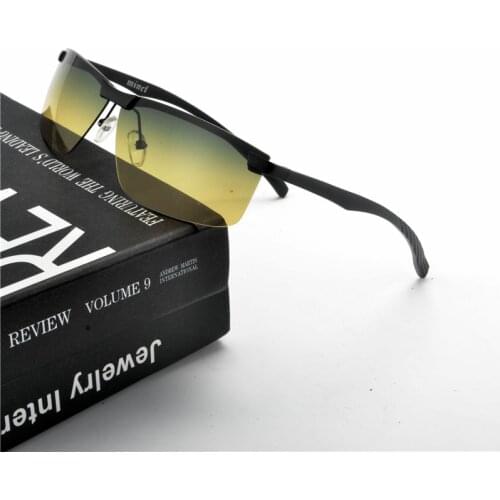 2019 Day & Night Vision Driving Polarized Sunglasses mens Driving Glasses Anti-glare aluminum magnesium alloy glasses FML