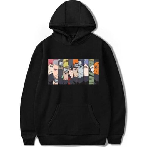 Mens Hoodies Akatsuki Harajuku Unisex Hoodie Japanese Anime Funny Printed Fun Streetwear Fashion Casual Males sweatshirt Coats