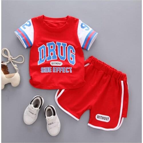New 2021 summer baby children short sleeve outside wear two sets