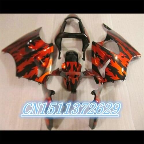 Dor-fairings kit For ZX6R 00-02 ZX-6R 2000-2002 636 00 02 ZX6R 2000 2001 2002 ZX6R 00 01 02 orange black flame ABS D injection