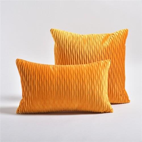 Solid Pillow Cover Velvet Pillow Cushion Cover Home Decorative Pillowcase Luxury Sofa Throw Pillows Cover