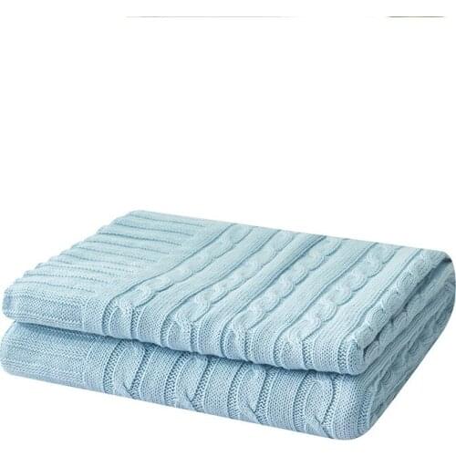 Spring Autumn Throw blanket 100%cotton knitted blanket adults Spring sofa blanket cobertor soft portable home textile 120*180cm