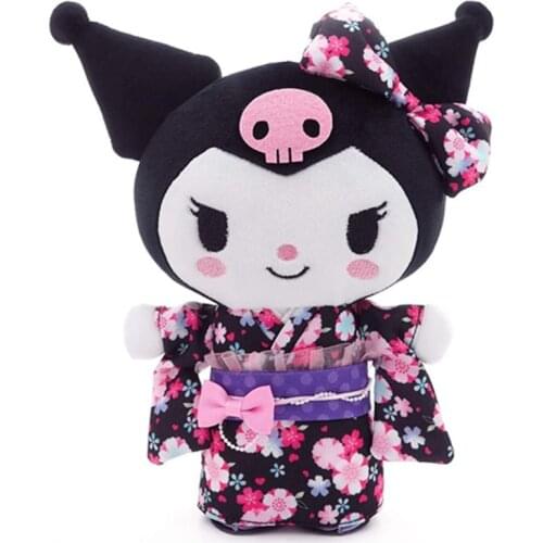 Original 18cm Plush Toys Sanrio Kimono Plush Doll Healthcare Doctor Nurse Plush Kuromi Melody Cinnamorol Girl Birthday Gifts