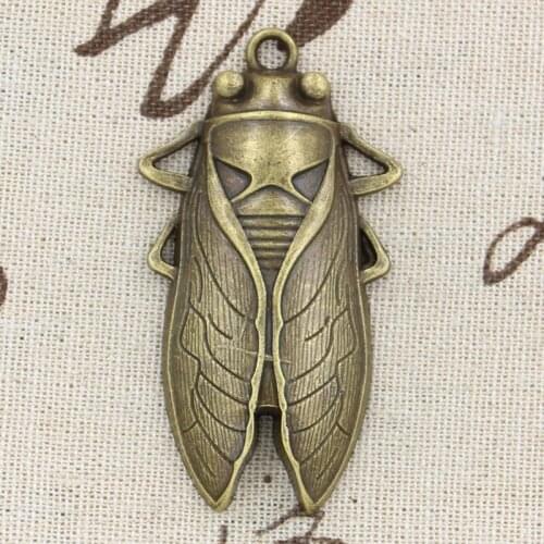 2pcs Charms cicada 62*33mm Antique Making pendant fit,Vintage Tibetan Bronze,DIY bracelet necklace
