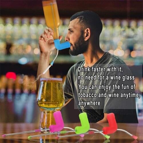 Portable Beer Snorkel Beer Funnel Party Games Quick Drink Beer Bottle Funnel Double Snorkel Drinking Beer Tools Dispenser