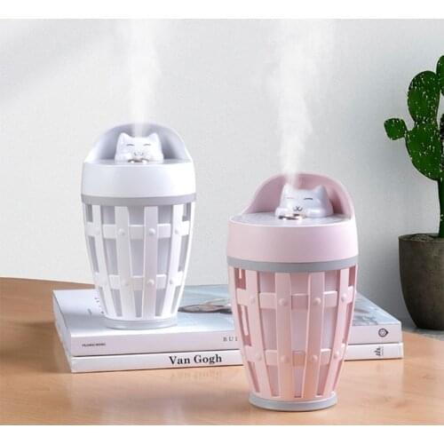 Portable 260ml Electric Air Humidifier Aroma Oil Diffuser USB Cool Mist Sprayer with Colorful Night Light for Home Car