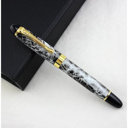 Luxury Writing Rollerball Pen with 0.5mm Black Refill High Quality Metal Ink Pens for Student Office Supplies Ballpoint pen