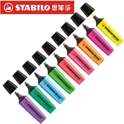 STABILO Boss Original Highlighter Pens Assorted 9 Colors Set Chisel Nib