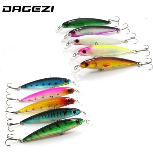 DAGEZI Fishing Minnow Lure Carp Fishing Lures Treble Hook 11cm 13.5g 10Pcs/Lot Hard Bait Fish Bait Carp Fishing Tackle pesca