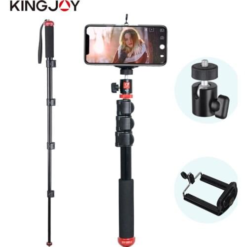 KINGJOY Official Selfie Stick Monopod Action Video Camera Tripod For Phone Smartphone Universal For Gopro Camera Iphone Samsung