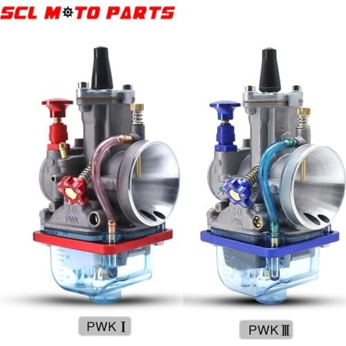 ALconstar-PWK 28 30 32 34mm Blue Carburetor For Keihin With Power Jet For Yamaha Suzuki Honda KTM 125-300cc Dirt Bike ATV