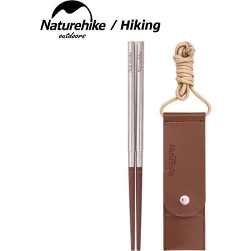 Naturehike Camping Solid Wood Folding Chopsticks Tableware Portable Simplicity Easy To Store Strong Durable Outdoor Barbecue