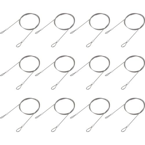 Uxcell 12 Pcs Picture Hanging Wire Kit 1M Double Ring Hanging Wire, Load 66 lbs