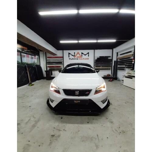 Front bumper insert for Seat Leon 2013 2014 2015 2016 2017 2018 2019 lip universal car auto accessories 3 pcs body kit