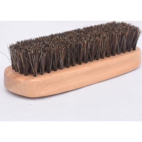 1pc Car Wash Brush with Premium Horsehair Tools Wooden Brush Seat Handle Dashboard Roof Cleaning Interior Cleaner Car Detailing