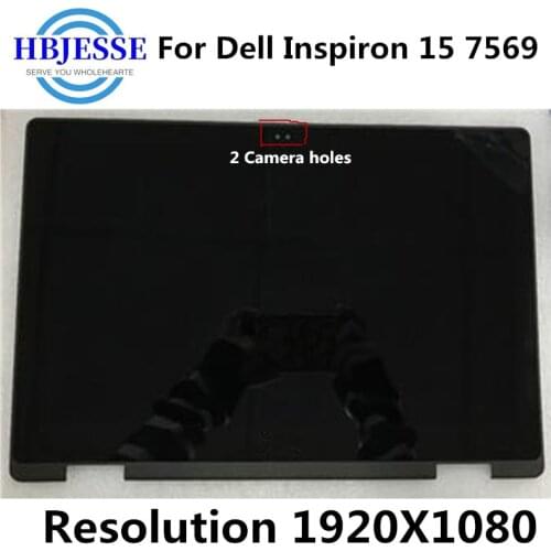 15.6'' assembly FHD For Dell Inspiron 15 7569 LCD Display Screen Touch Glass Digitizer Panel Assembly