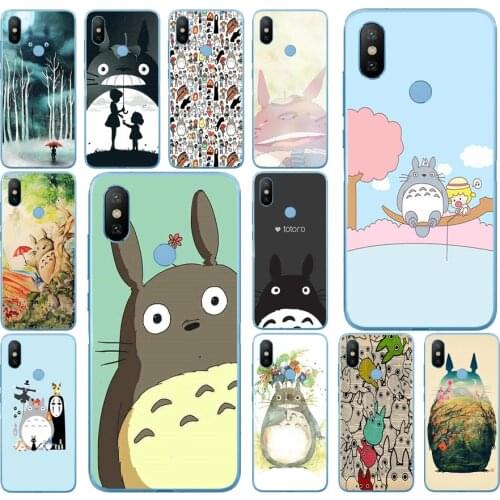 166DD My Neighbor Totoro Studio Ghibli Cut Soft Silicone Cover Case for Xiaomi Redmi 6 6a mi 8 a2 lite note 5 6 pro 7 case