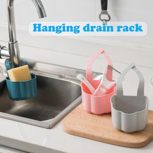 20*10*7.5cm Punch-Free Sink Strainers Basket Hanging Kitchen Drain Shelf Sink Storage Holder XH8Z