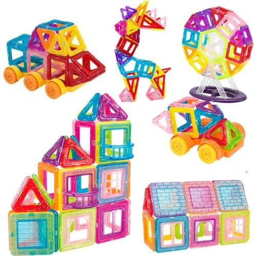 42-184pcs Mini Magnetic Blocks Magnet Constructor Designer Models & Building Toys Magnetic Toys For Children Gifts
