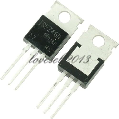 5PCS IRFZ46 IRFZ46N TO-220 N-Channel 53A 55V Transistor MOSFET NEW