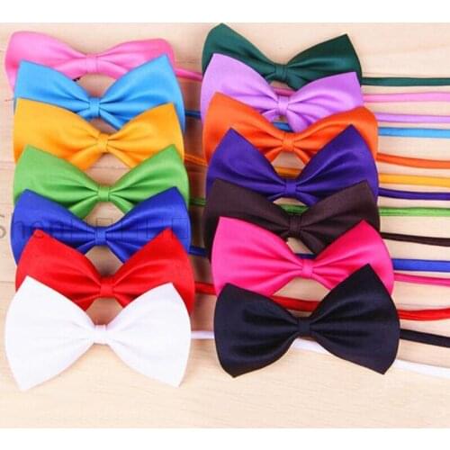 50 Pieces/lot) Mixed Wholesale Fashion Colorful Pet Dog Teddy Tie Bow Cat Collar Accessories Pet Tie Collars