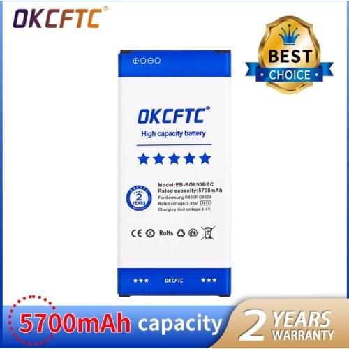 OKCFTC EB-BG850BBC 5700mAh Battery for Samsung Galaxy Alpha G850F G8508S G8509V G850 G8508 G850T G850V G850M G850A G850W/S/K/L