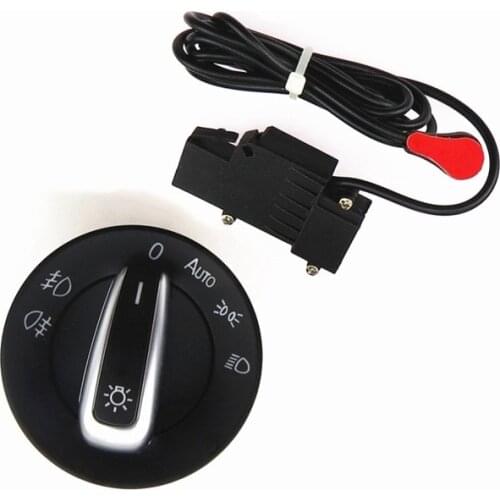 Car Chrome Auto Headlight Knob Switch Fog Head Light Lamp&Sensor module For Passat B6 B7 CC Golf 5 MK5 6 MK6 Tiguan Caddy Touran