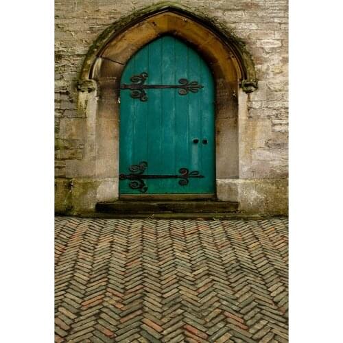 LIFE MAGIC BOX Wrinkle-free Seamless Washable Wedding Backdrops Backgrounds Wooden Door Backdrop