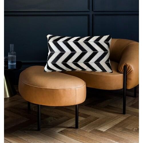 Luxury Cowhide Fur Black Brown White Throw Pillow case, 30x50 cm home decorative throw pillow cushion cover