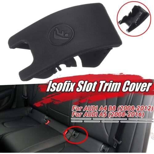Black/Grey Car Rear Child Seat Safety Anchor Isofix Slot Trim Cover For AUDI A4 B8 A5 8T0887187 Car ISOFiX Cover Child Restraint