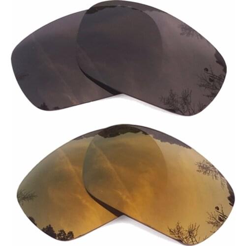 Black & Bronze Gold Mirrored Polarized Replacement Lenses for Jawbone Frame 100% UVA & UVB