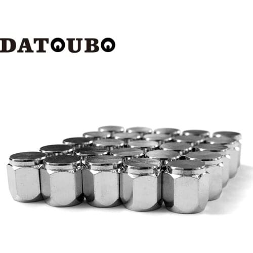 DATOUBO 20 pcs high quality brass Copper With chrome plated valve stems cap,hex type motorcycle valve and cap stems cap,E-cap