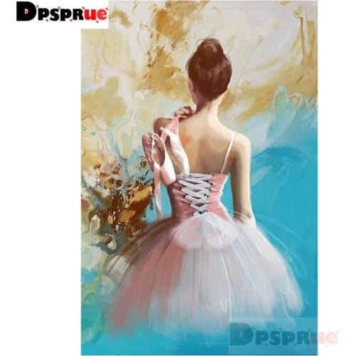 Dpsprue Diy 5d diamond painting Cross stitch Dance Diamond mosaic home decoration embroidery pattern handmade Friend gift DK04