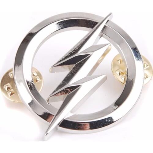 US THE FLASH METAL BADGES SILVER PERSONALITY BADGE